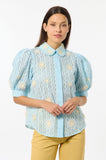 MSH-E25GACH BLUE BRODERIE SHIRT