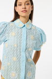 MSH-E25GACH BLUE BRODERIE SHIRT