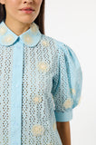 MSH-E25GACH BLUE BRODERIE SHIRT