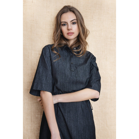 NUE-NUS4529 BLACK DENIM LYLAH BLOUSE