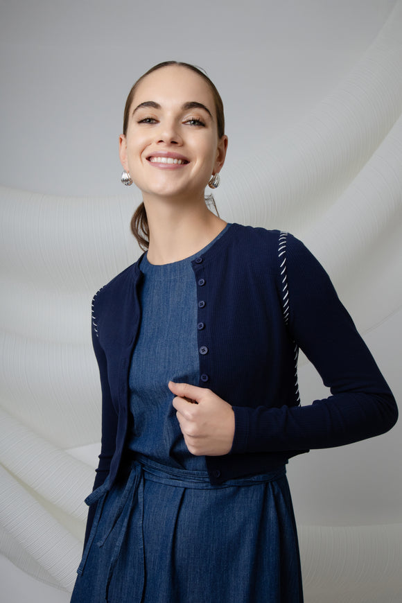 MUN-MNS4573 NAVY TALIA CARDIGAN