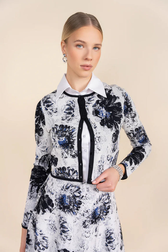 APP-25-806 BLUE FLORAL CARDIGAN