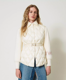 TWS-242TP2010 IVORY WOVEN PADDED JACKET