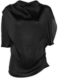 PKO-104123 MERIGNAC BLACK SATIN TOP