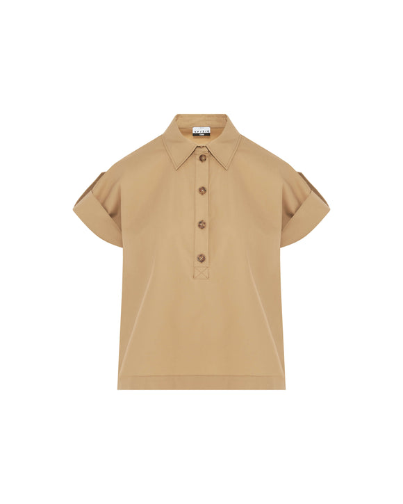 SFZ-24FE4268POPLIN BEIGE SHORTSLEEVE POLO