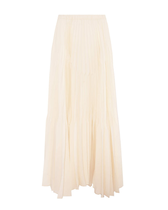 BEA-25FE5922REA IVORY PLEATED SKIRT