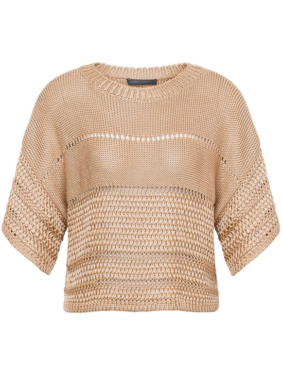 ABF-A0923 BEIGE KNIT TOP