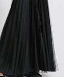 ACC-44-6061-690 BLACK PLEAT STUDDED SKIRT