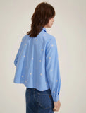 EBM-251511113 CANORE DEEP BLUE SEQUIN BLOUSE