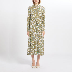 MRL-241362103 PLUTO KHAKI PRINT DRESS