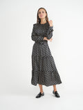 DEJ-DS4M8862A BLACK & WHITE PRINT DRESS