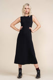 APP-F24-683 BLK SLEEVELESS RIBBED MAXI