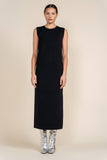 APP-F24-701 BLACK KNIT MAXI DRESS