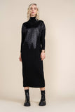 APP-F24-731 BLACK CABLE KNIT MAXI DRESS