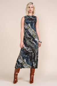 APP-F24-746 MARBLE PRINT DRESS