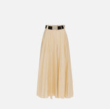 ELS-GO04546 CREAM TAFFETTA SKIRT