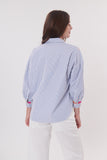 DRY-P420068 BLUE&WHITE STRIPED SHIRT