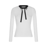 PAR-T387 WHITE&BLACK BOW TOP