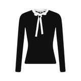 PAR-T387 WHITE&BLACK BOW TOP