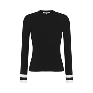 PARNI T348 BLACK POLO CUFF TOP