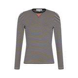 PAR-T355 NAVY&BEIGE STRIPED TOP