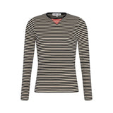 PAR-T355 NAVY&BEIGE STRIPED TOP