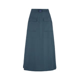 PARNI SK344 DUSTY BLUE POCKET SKIRT