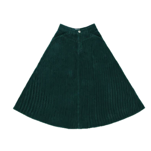 PAR-SK414 GREEN CORDUROY SKIRT