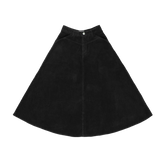 PAR-SK414 BLACK CORDUROY SKIRT