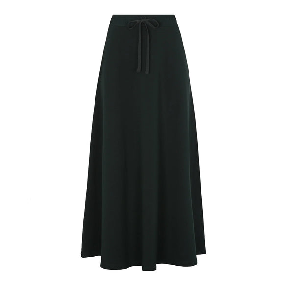 PARNI-SK405 GREEN FRENCH TERRY SKIRT