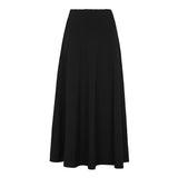 PAR-SK407 BLACK FRENCH TERRY PANEL SKIRT