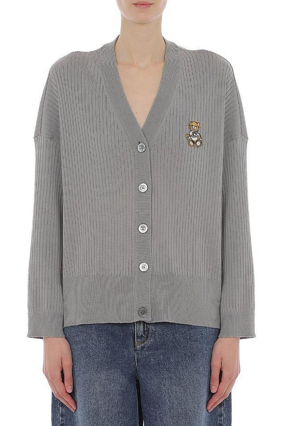 MSC-V09305 GREY KNIT CARDIGAN