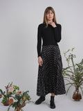 DEJ-WB4CM1101SM BLACK PRINT SKIRT