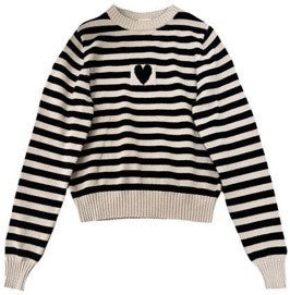 INO-M2-1241 BEIGE&BLACK STRIPED HEART TO