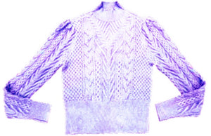 INO-M2-805 LAVENDAR CABLE KNIT TOP